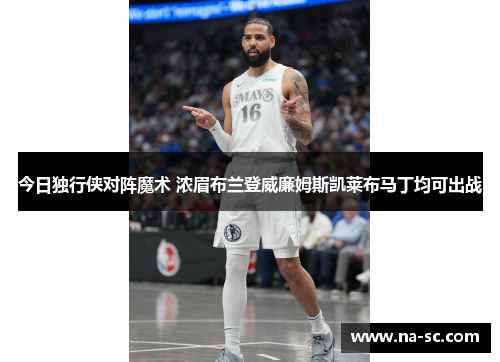今日独行侠对阵魔术 浓眉布兰登威廉姆斯凯莱布马丁均可出战